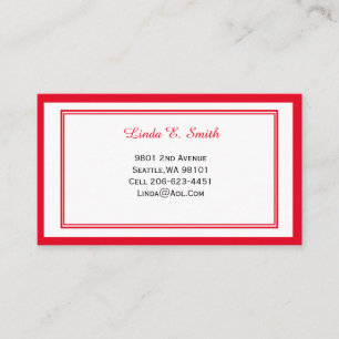 Classic Bordered Calling Card