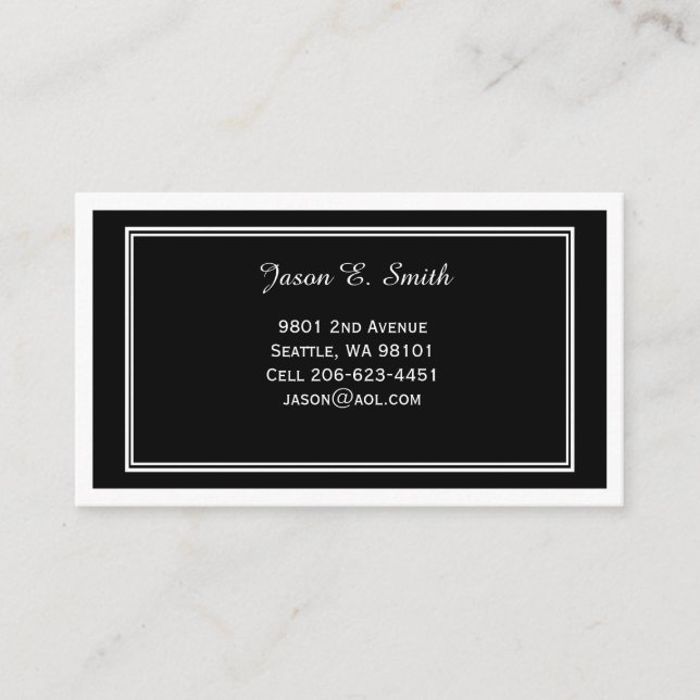 Classic Bordered Calling Card (Front)