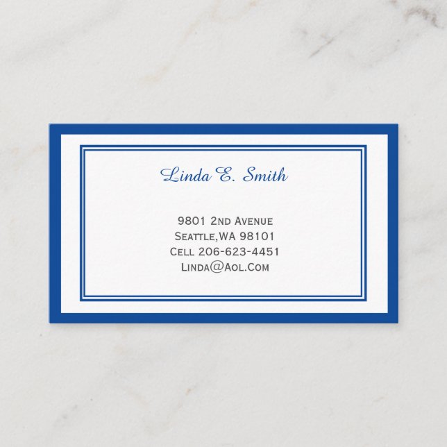 Classic Bordered Calling Card (Front)