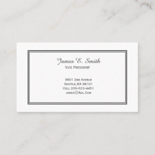 Classic Bordered Calling Card