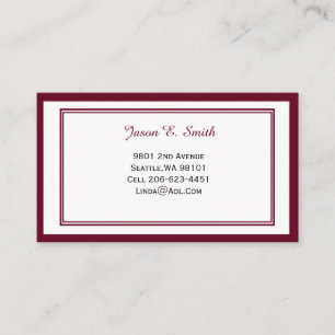 Classic Bordered Calling Card