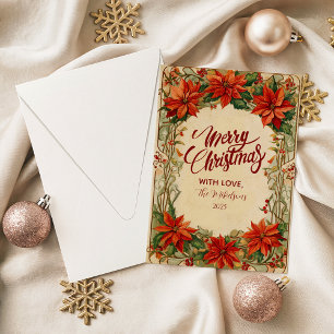 Classic Botanical Christmas Holiday Card