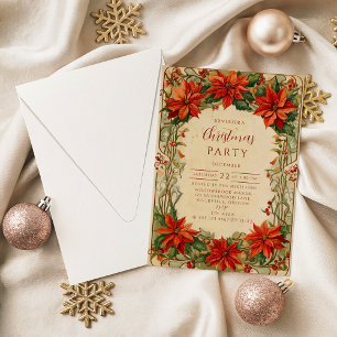 Classic Botanical Christmas Invitation