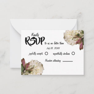 Classic Botanical Floral RSVP Card
