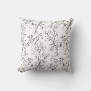 Classic Botanical Florals Wedding Gift Cushion