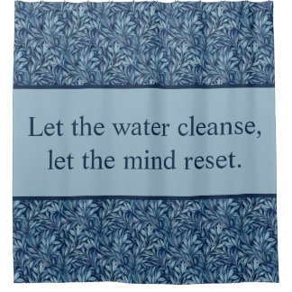 Classic Botanical Inspirational Quote Pattern  Shower Curtain