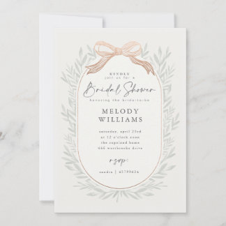 Classic Bow Bridal Shower Invitation
