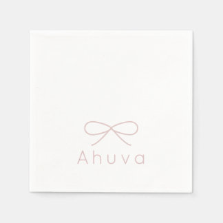 Classic Bow Cocktail Napkin in Muave Pink