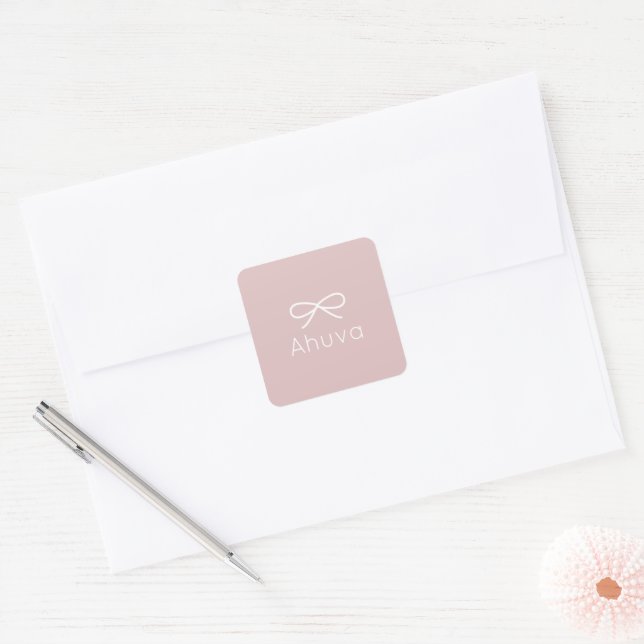 Classic Bow  Square Sticker (Envelope)