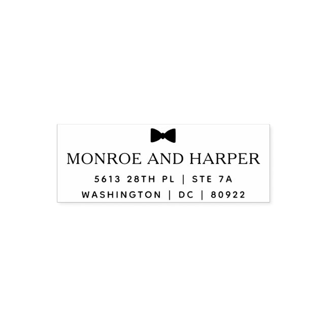 Classic Bow Tie Return Address Self-inking Stamp (Design)