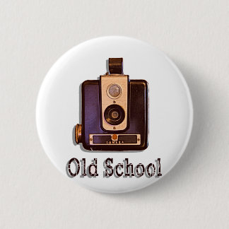 Classic Box Camera 1950s - Old School 6 Cm Round Badge