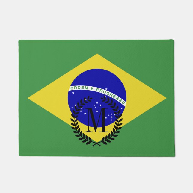 Classic Brazilian Flag Doormat (Front)