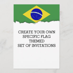 Classic Brazilian Flag Invitation