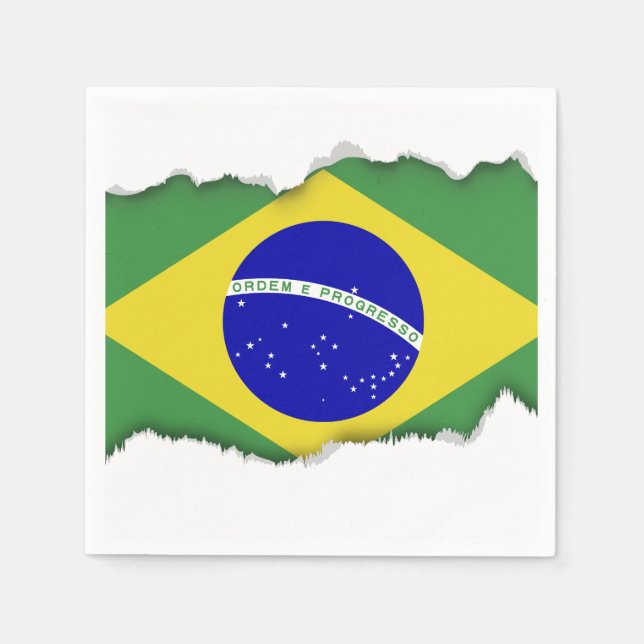 Classic Brazilian Flag Napkin (Front)
