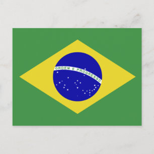 Classic Brazilian Flag Postcard
