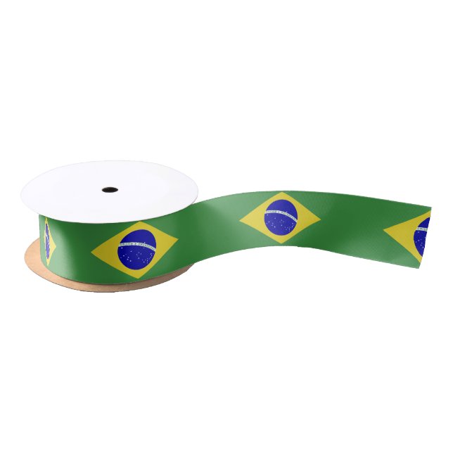Classic Brazilian Flag Satin Ribbon (Spool)