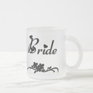 Classic Bride Frosted Glass Coffee Mug
