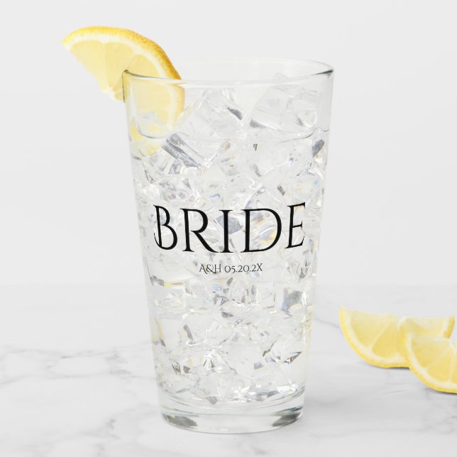 Classic Bride Tumbler Glass (Front Ice)