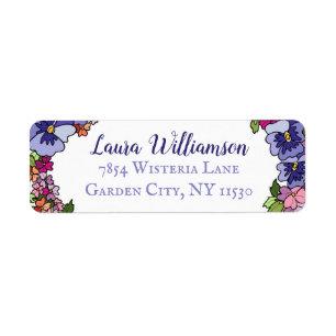 Classic Bright Floral Illustration Address