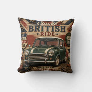 Classic British Car Cushion