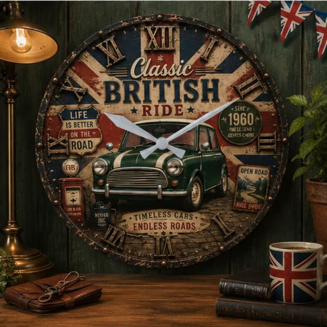 Classic British Car Large Clock (Creator Uploaded)