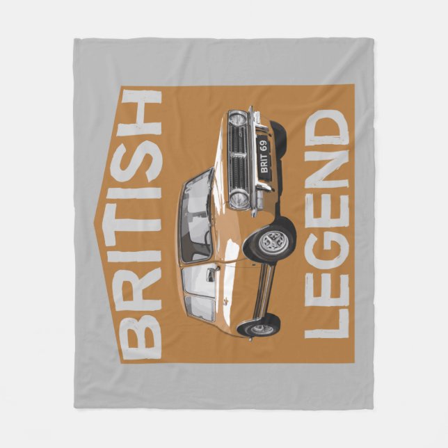 Classic British Cars | Petrolhead | Vintage |  Mug Fleece Blanket (Front)