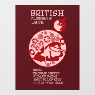 Classic British Cuisine Kitchen Window Cling