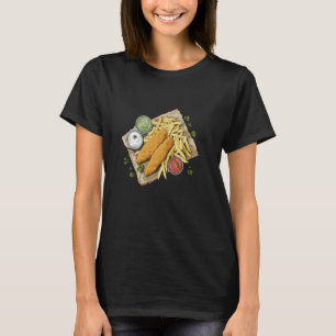 Classic British Fish And Chips Graphic T-Shirt