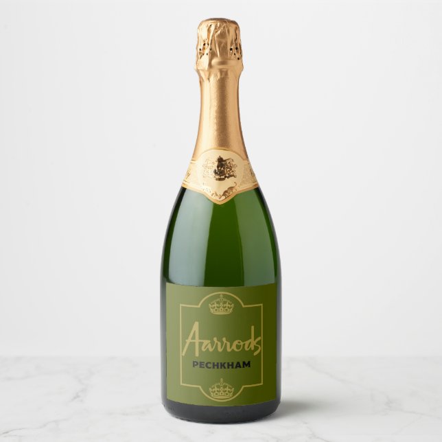 Classic British Novelty Gift Sparkling Wine Label (Front)