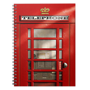 Classic British Red Telephone Box Notebook