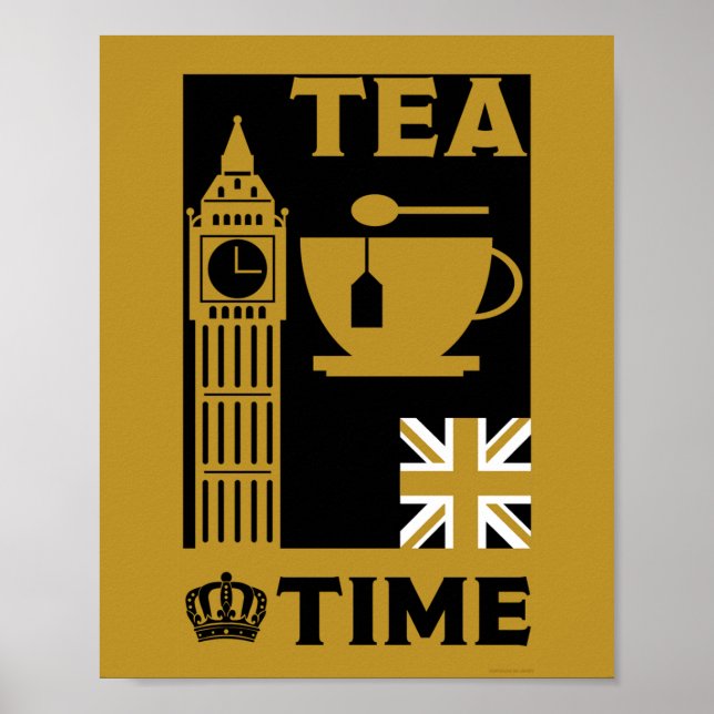 Classic British Tea Drinkers   Latte Mug Poster (Front)