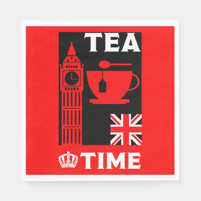 Classic British Tea Drinkers     Napkin (Front)