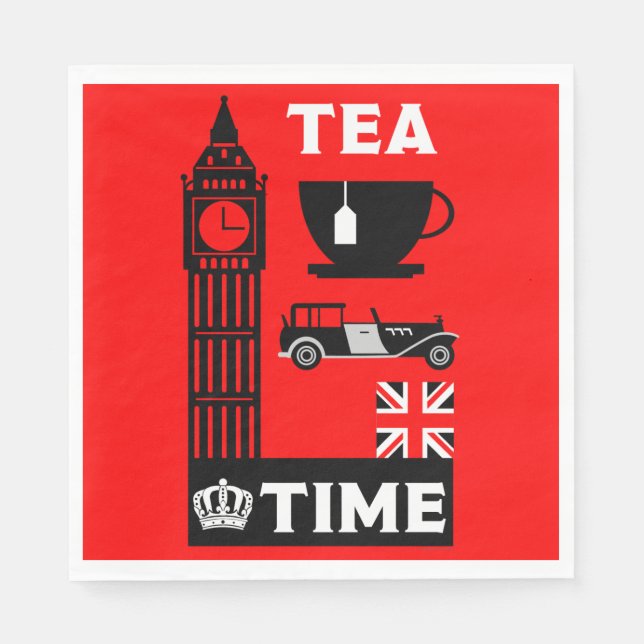 Classic British Tea Drinkers        Napkin (Front)