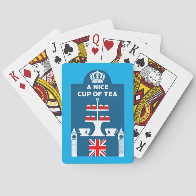 Classic British Tea Drinkers         Playing Cards (Back)