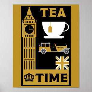 Classic British Tea Drinkers     Poster
