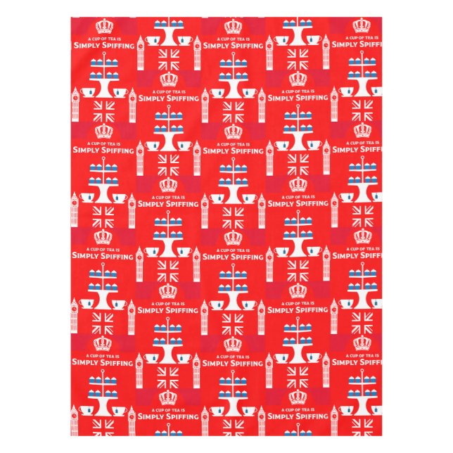 Classic British Tea Drinkers           Tablecloth (Front)