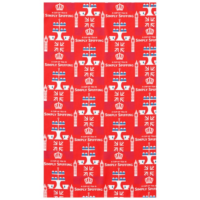 Classic British Tea Drinkers           Tablecloth (Front)