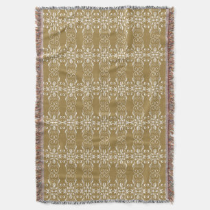 Classic Bronze Mist Ornamental Throw Blanket