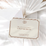 Classic Brown & Ecru Groomsman Proposal Card<br><div class="desc">This timeless invitation features a classic design with rich brown tones and elegant ecru accents, setting the tone for a sophisticated and memorable celebration. It's the perfect way to ask your friends to be a part of your wedding party, combining tradition with a touch of refined charm. Designed to coordinate...</div>