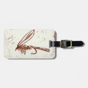 Classic "Brown Hare's Ear" Wet Fly Luggage Tag