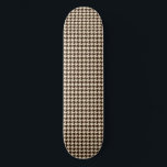 Classic Brown Ivory Pepita Houndstooth Pattern Skateboard<br><div class="desc">Evergreen elegant and classic fabric pattern,  featuring pepita / houndstooth pattern in brown and ivory colour combination. Pepita houndstooth brown pattern skateboard</div>