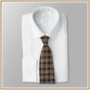 Classic Brown Plaid Tie
