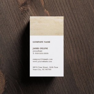 Classic Brown White Sand Consultant Business Card