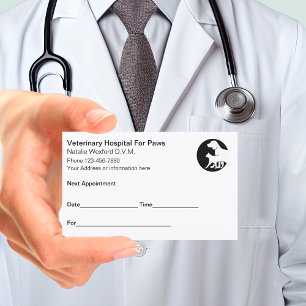 Classic Budget Bulk Veterinarian Appointment Cards