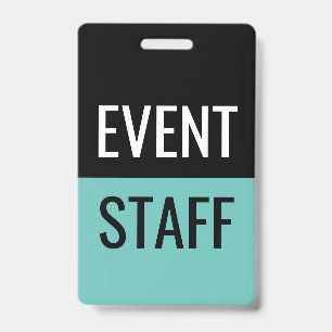 Classic Budget Event Staff Badges ID Badge