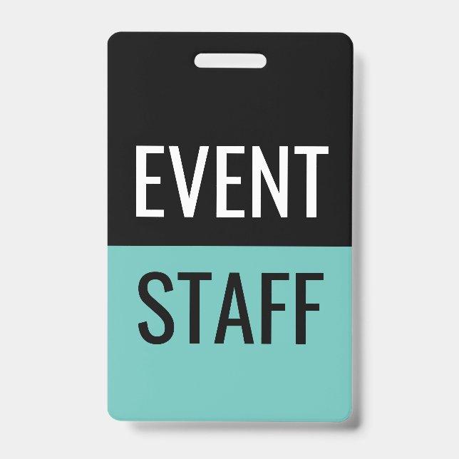 Classic Budget Event Staff Badges ID Badge (Front)