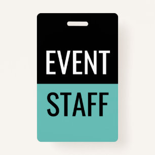 Classic Budget Event Staff Badges ID Badge