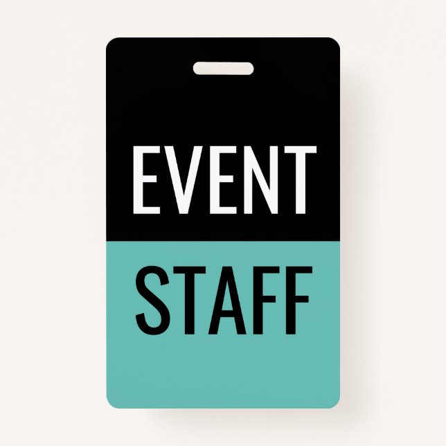Classic Budget Event Staff Badges ID Badge (Back)