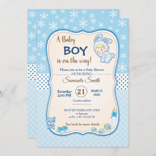 Classic bunny Baby Shower Invitation