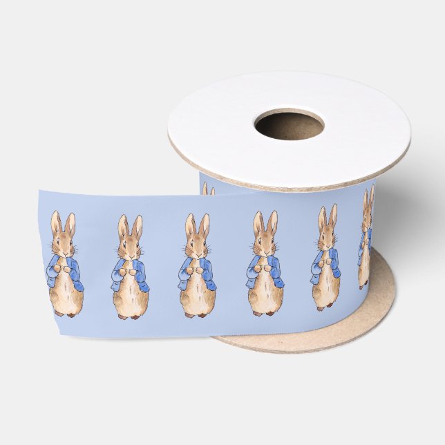 Classic Bunny in blue jacket Satin Ribbon (Spool)